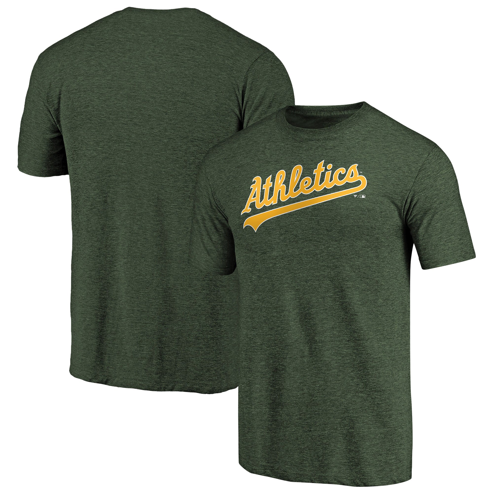 Men's Green Athletics Team Wordmark Tri-Blend T-Shirt