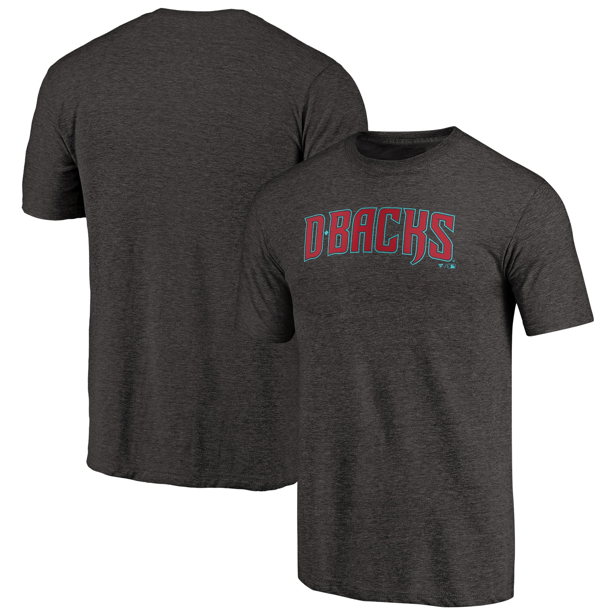 Men's Black Arizona Diamondbacks Team Wordmark Tri-Blend T-Shirt