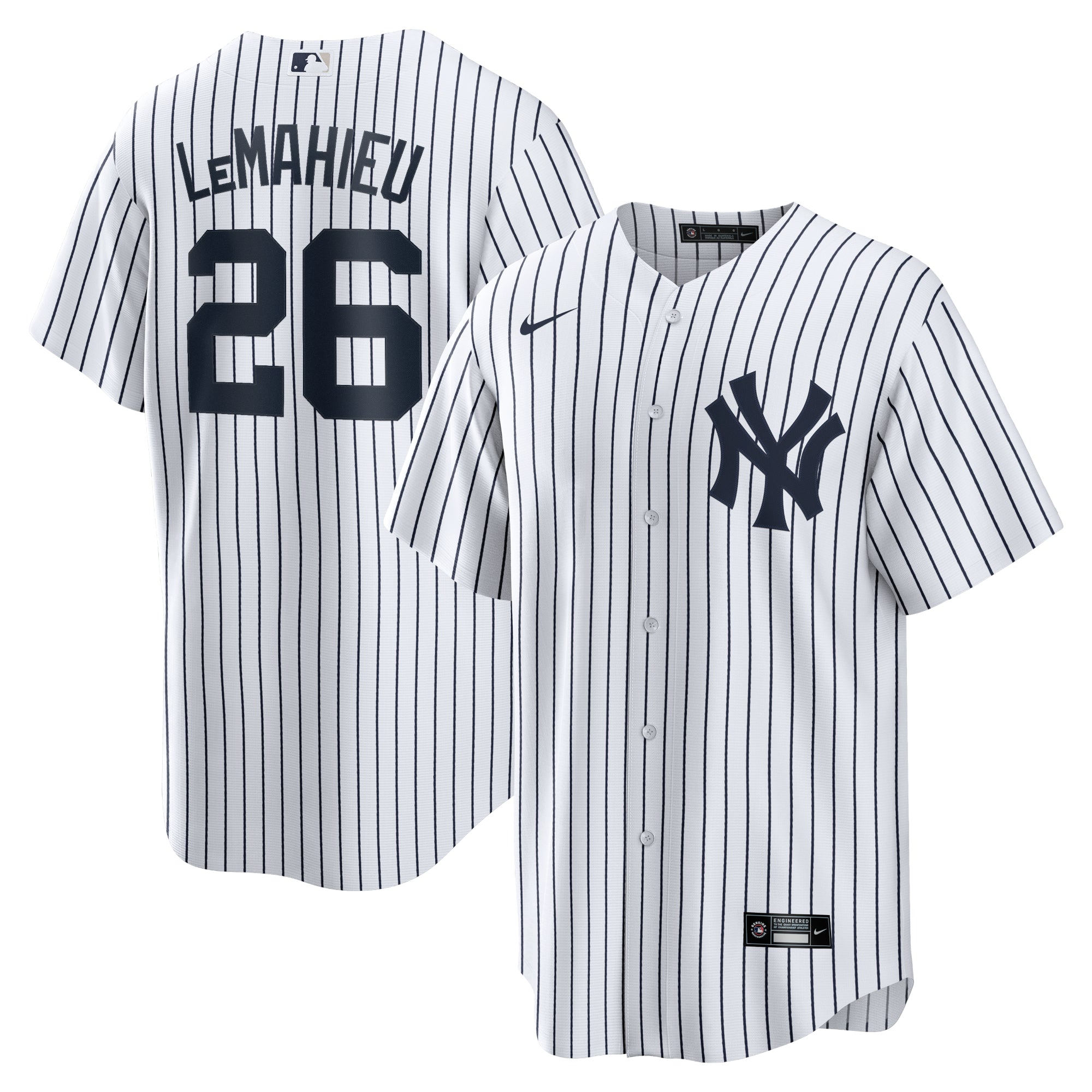 Men's Nike DJ LeMahieu White New York Yankees Home Replica Jersey