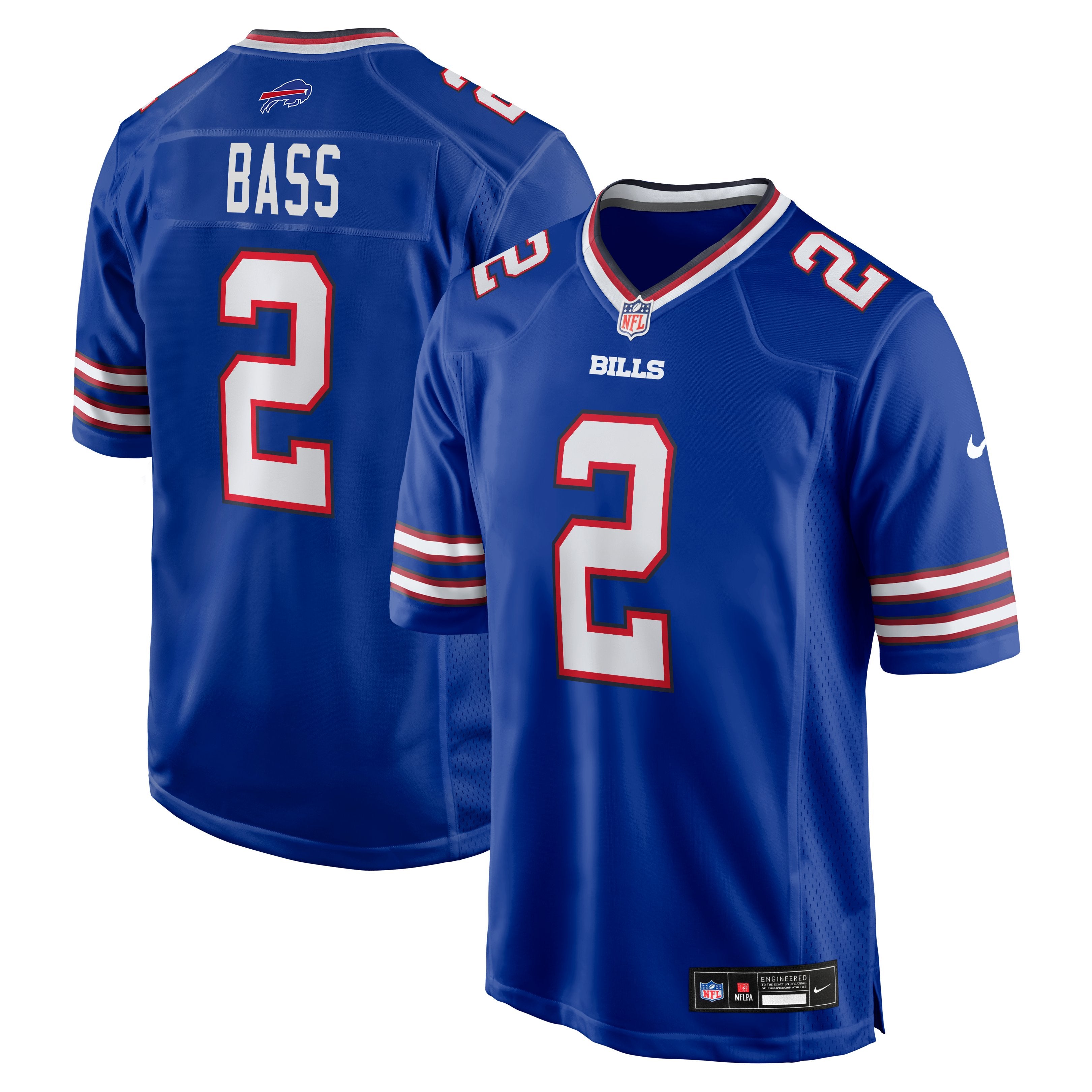 Men's Nike Tyler Bass Royal Buffalo Bills Game Player Jersey