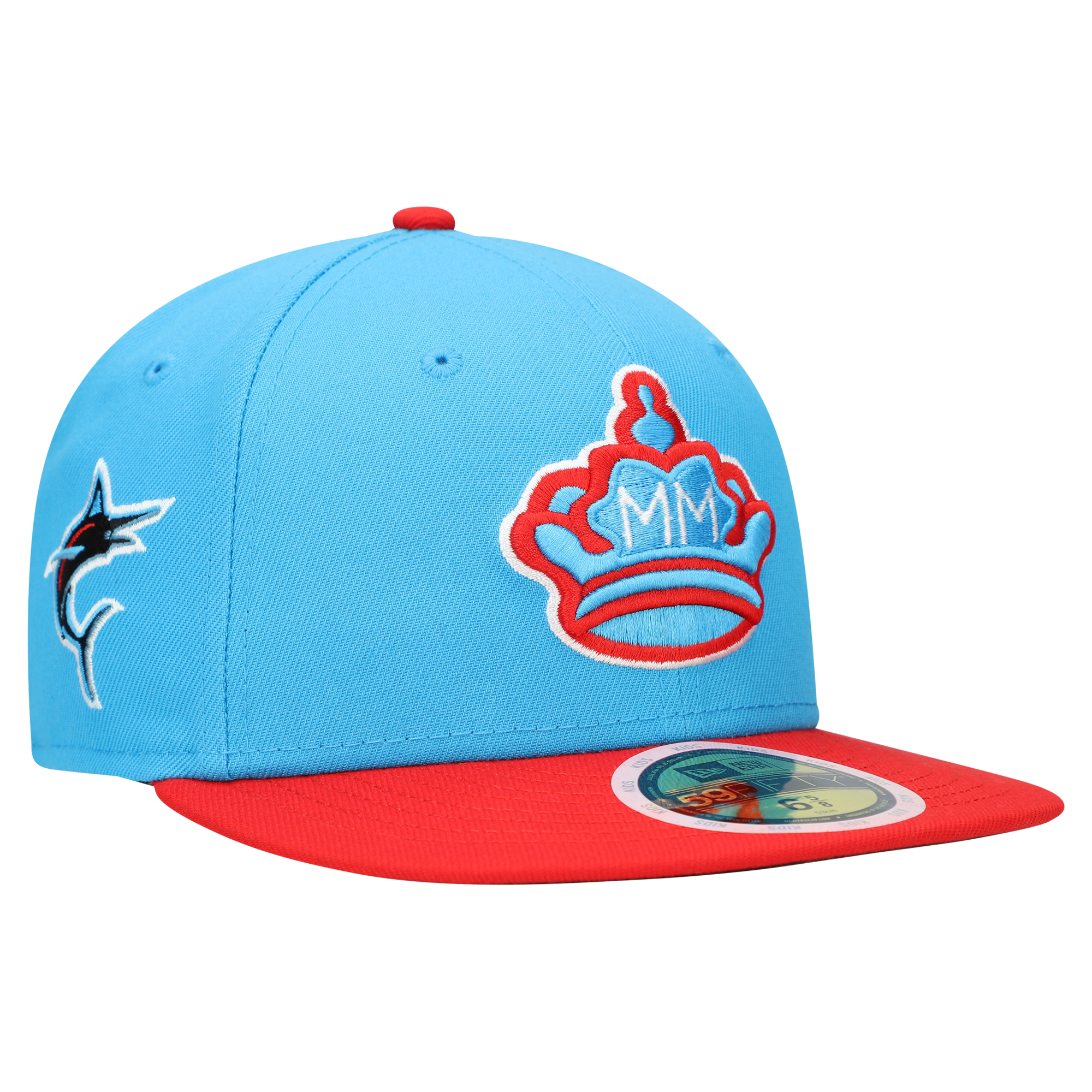 Youth New Era Blue Miami Marlins 2021 City Connect 59FIFTY Fitted Hat