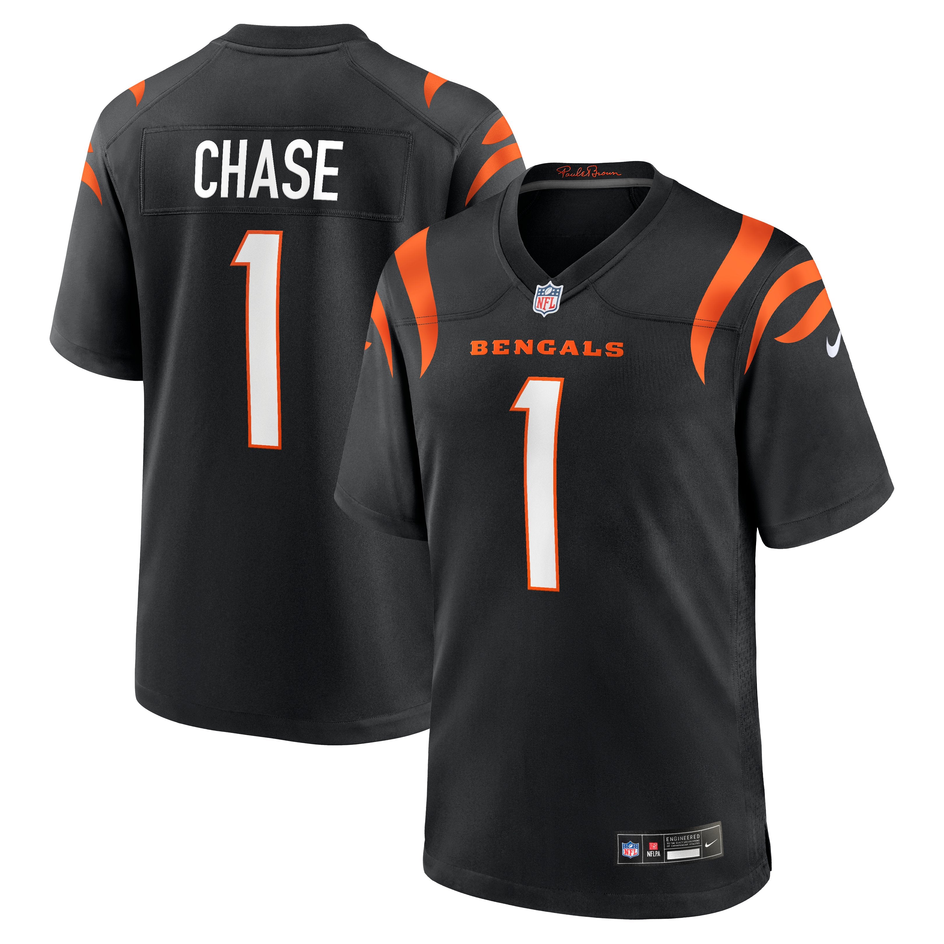 Men's Nike Ja'Marr Chase Black Cincinnati Bengals Game Jersey