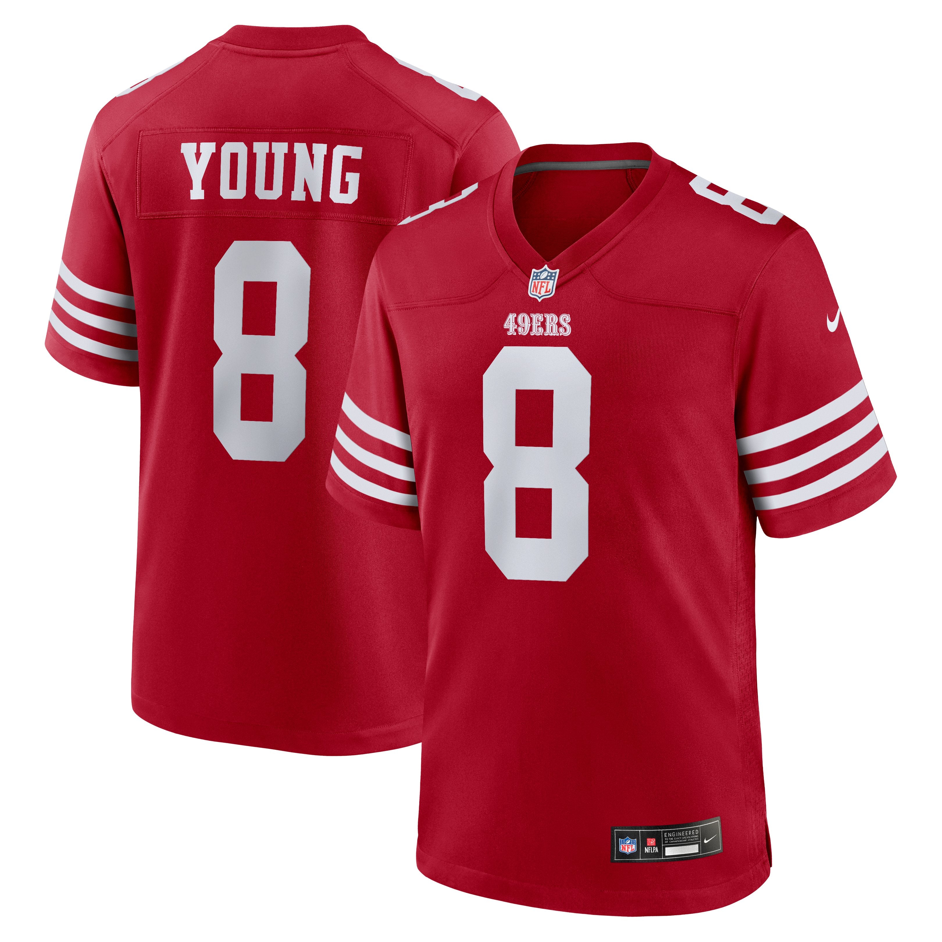 Men's Nike Steve Young Scarlet San Francisco 49ers Retired Player Game Jersey