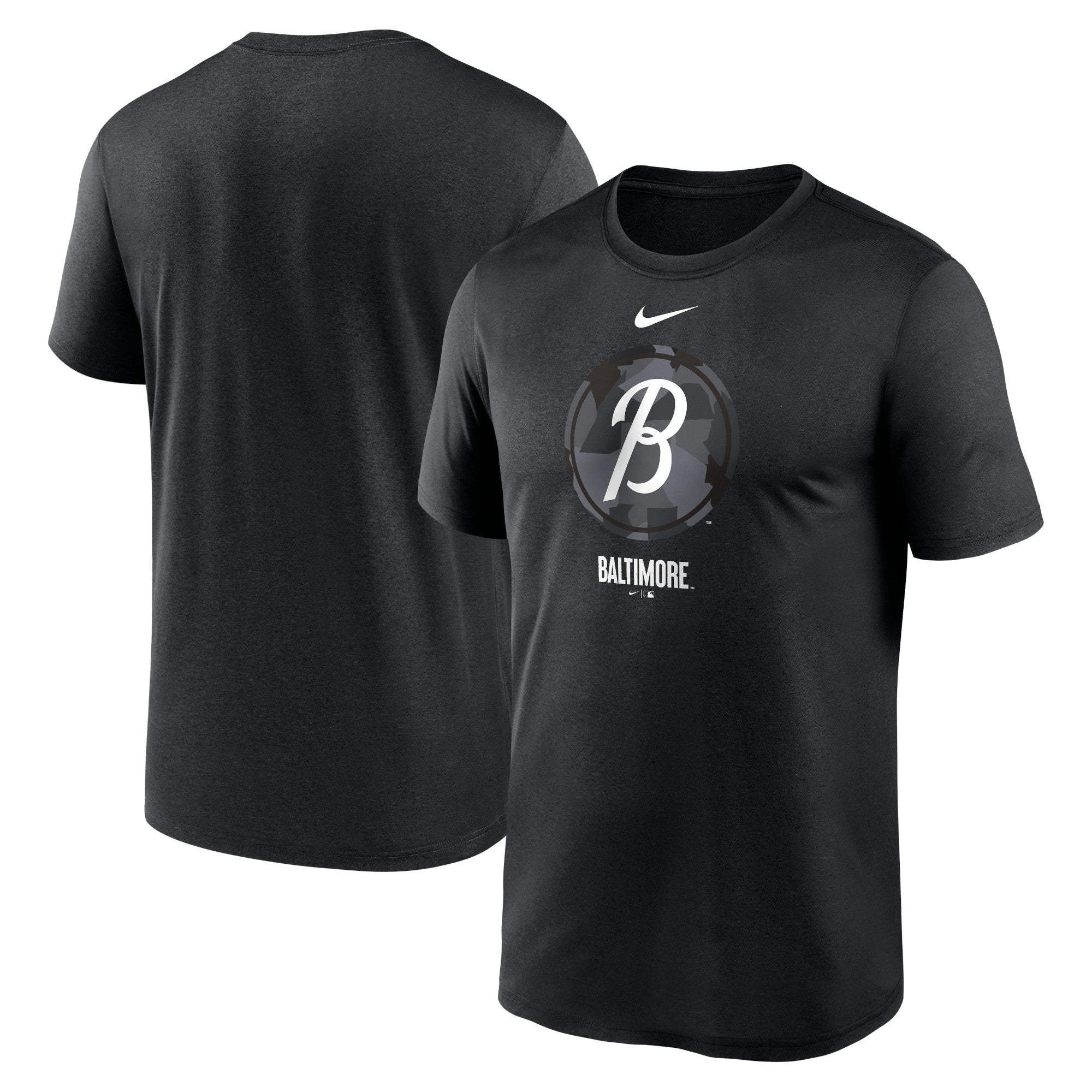 Men's Nike Black Baltimore Orioles City Connect Large Logo T-Shirt