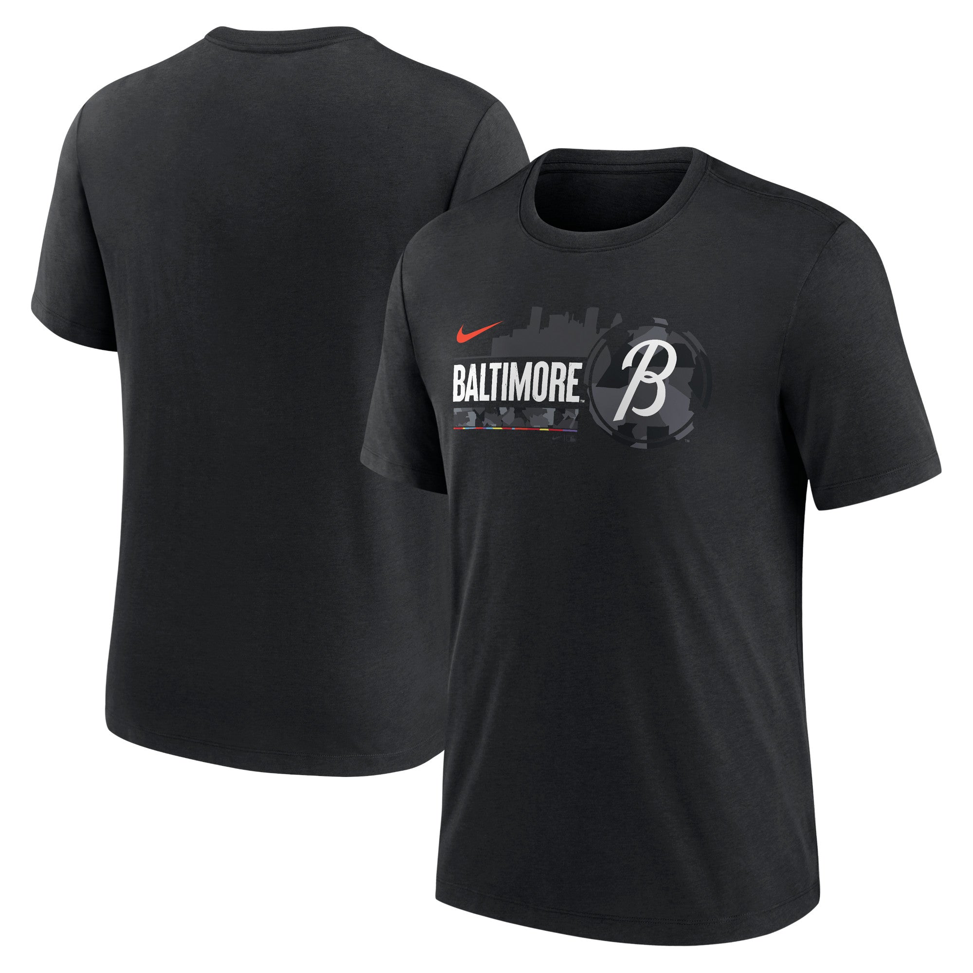 Men's Nike Black Baltimore Orioles City Connect Tri-Blend T-Shirt