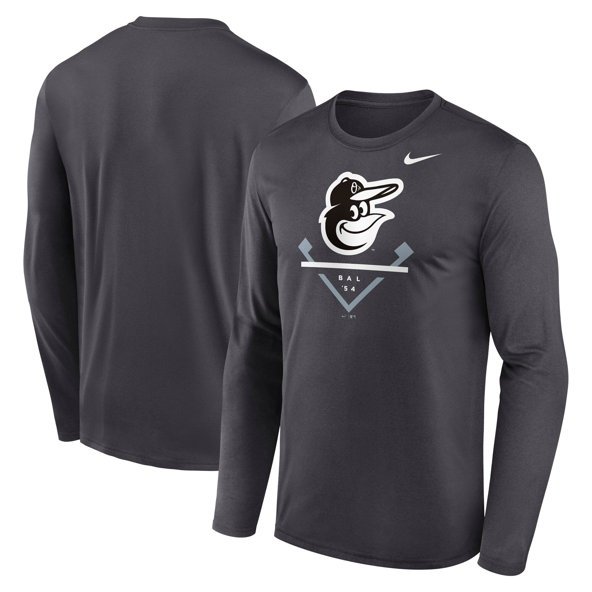 Men's Nike Anthracite Baltimore Orioles Icon Legend Performance Long Sleeve T-Shirt