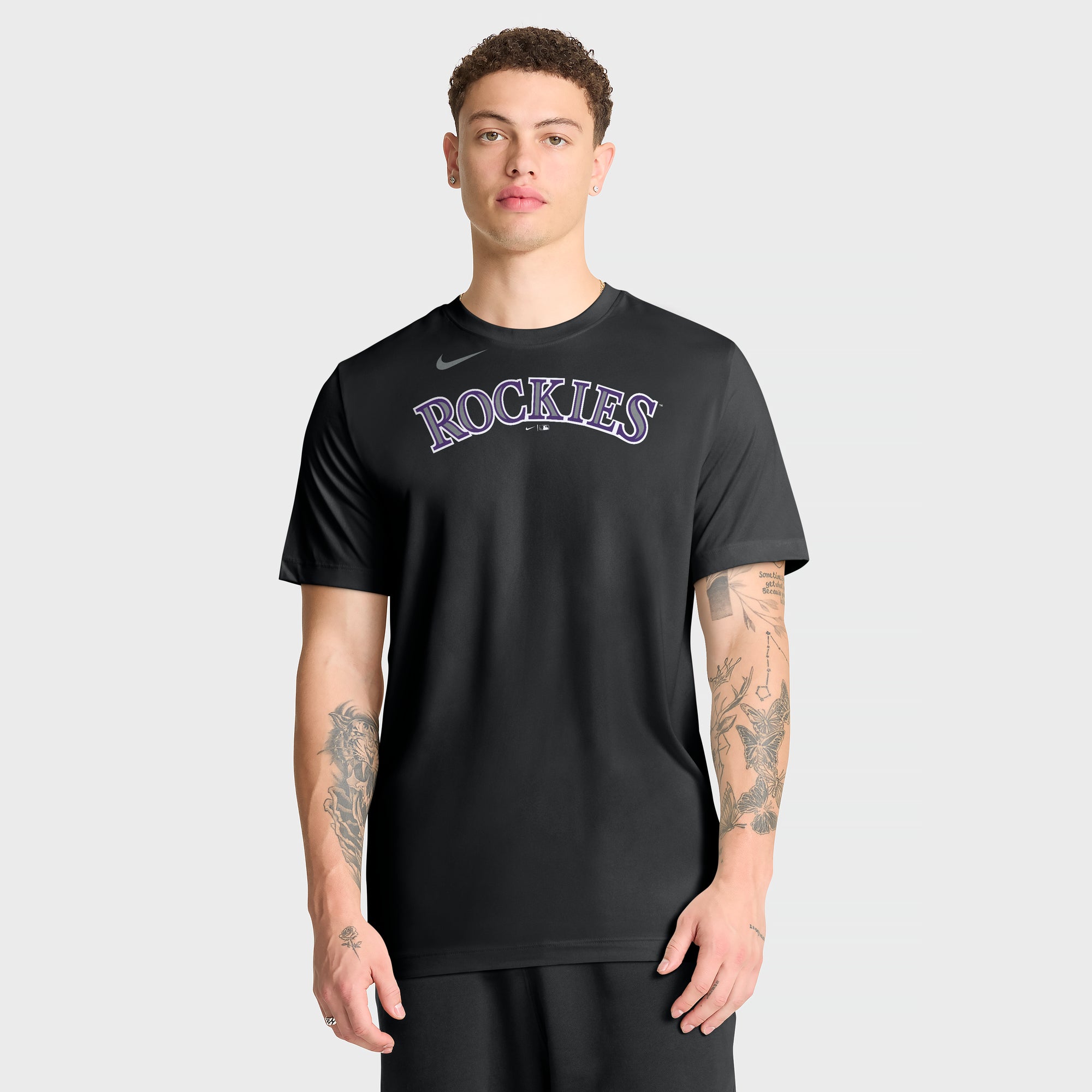 Men's Nike Black Colorado Rockies New Legend Wordmark Dri-FIT T-Shirt