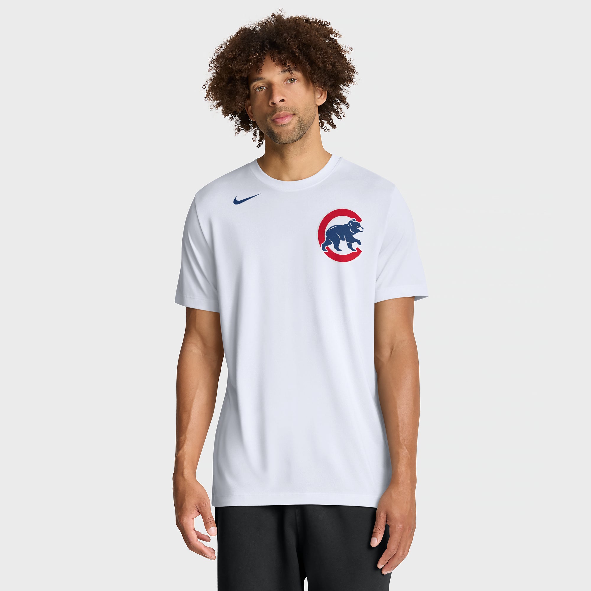 Men's Nike White Chicago Cubs New Legend Wordmark Dri-FIT T-Shirt