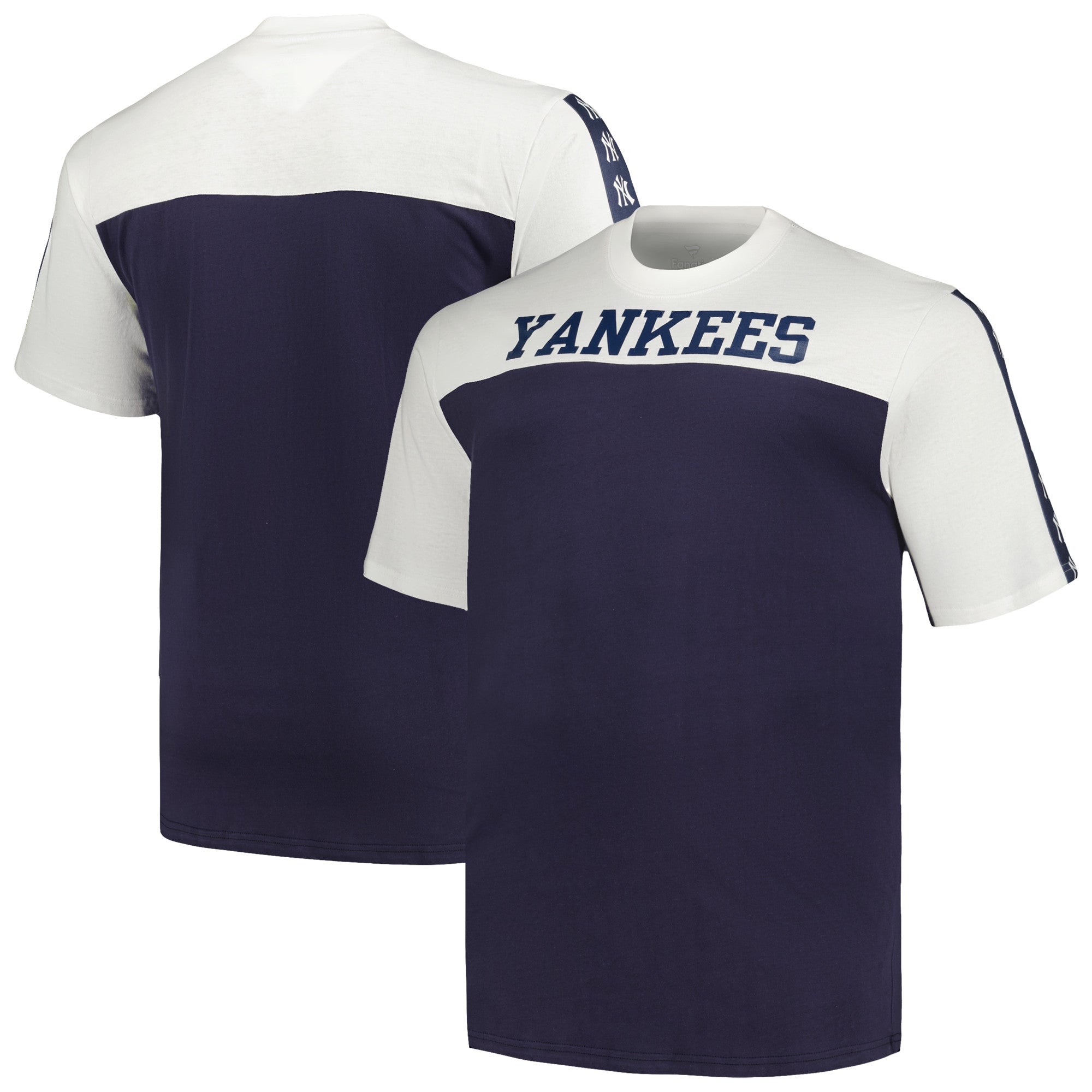 Men's Profile White/Navy New York Yankees Big & Tall Yoke Knit T-Shirt