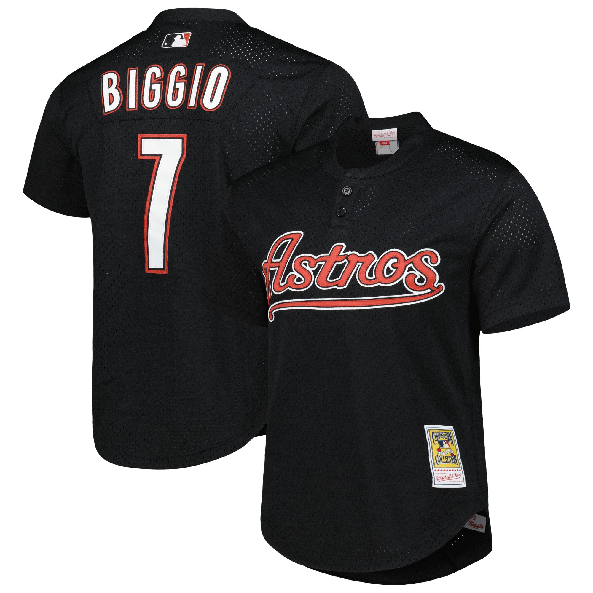 Men's Mitchell & Ness Craig Biggio Black Houston Astros Authentic Batting Practice Jersey