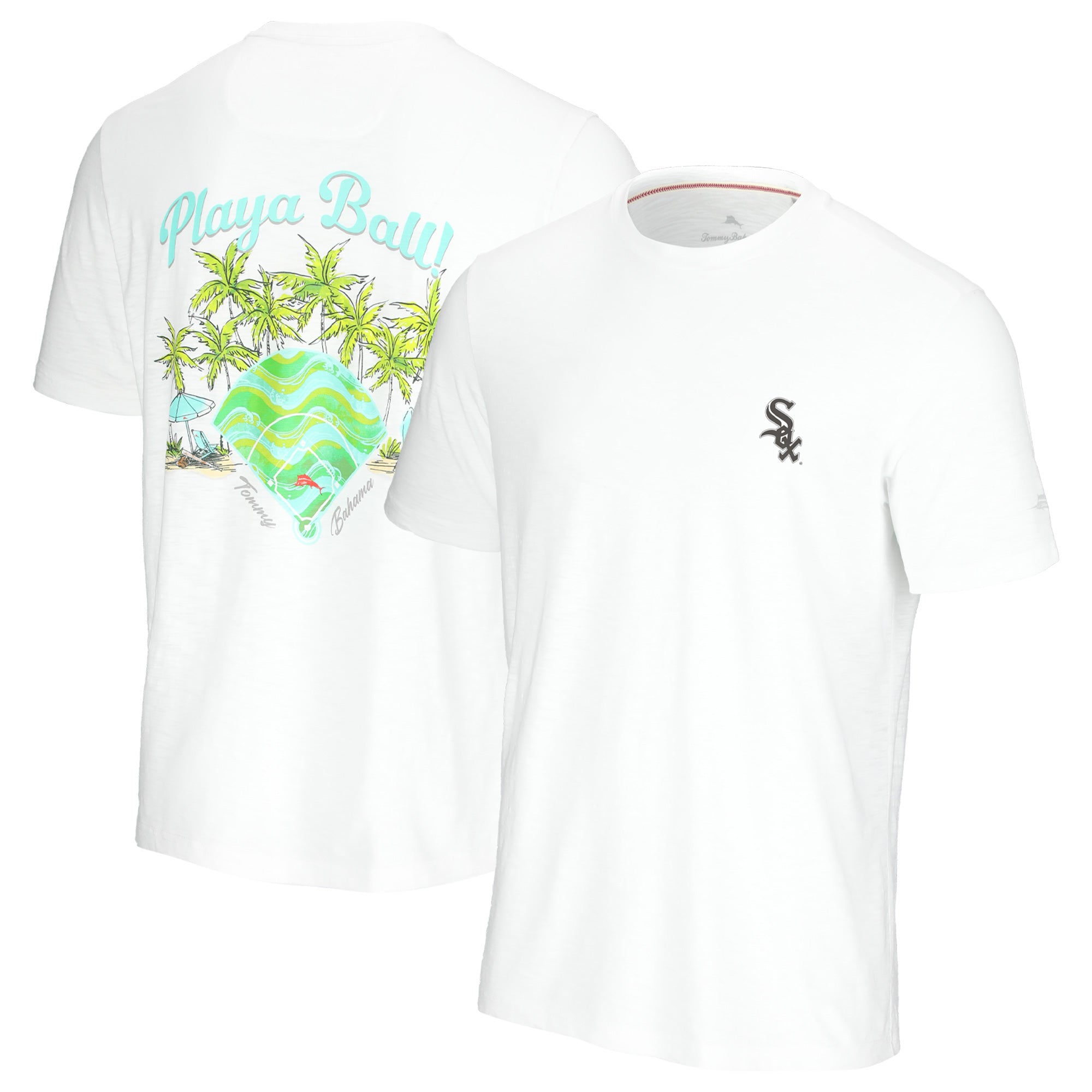 Men's Tommy Bahama White Chicago White Sox Playa Ball T-Shirt