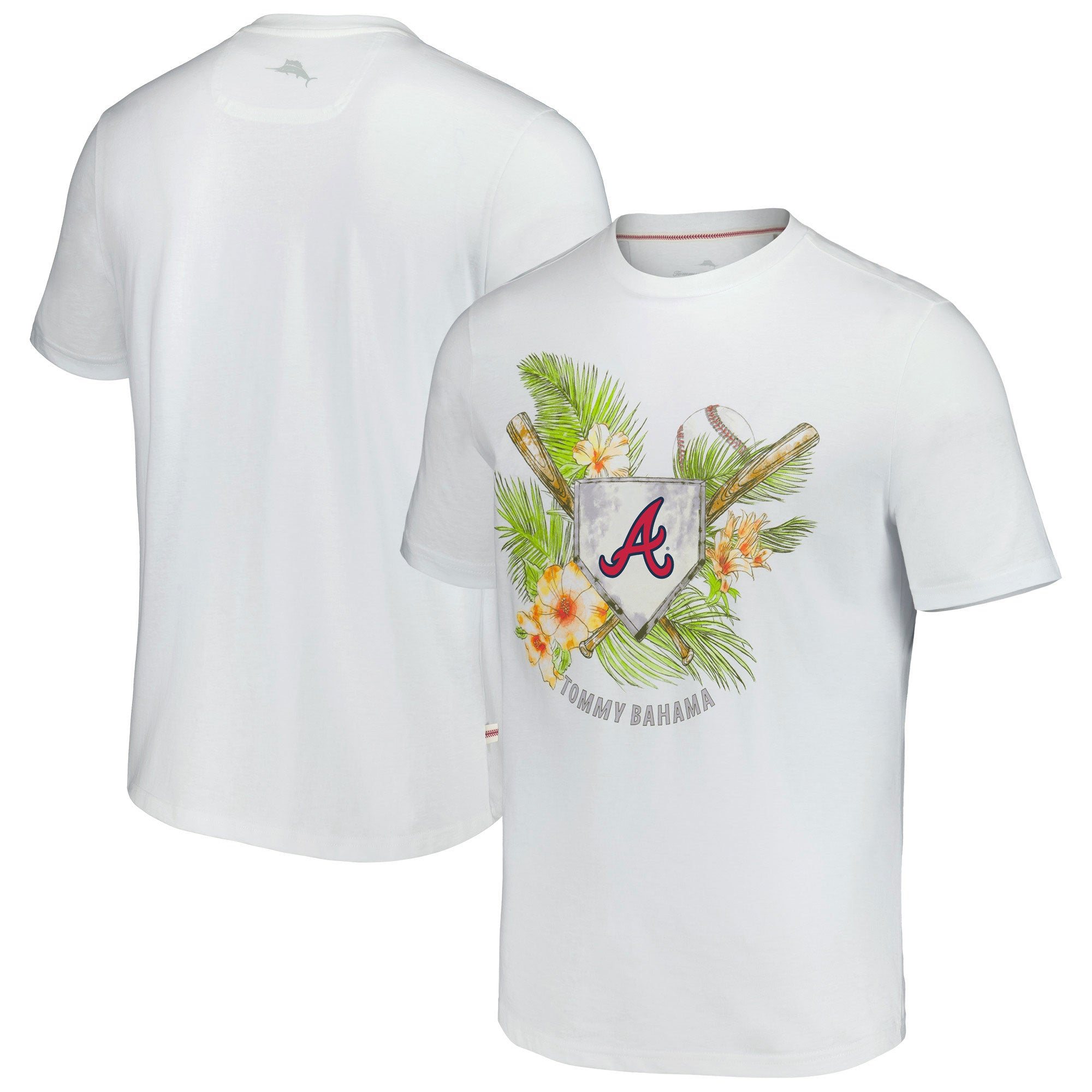 Men's Tommy Bahama White Atlanta Braves Island League T-Shirt