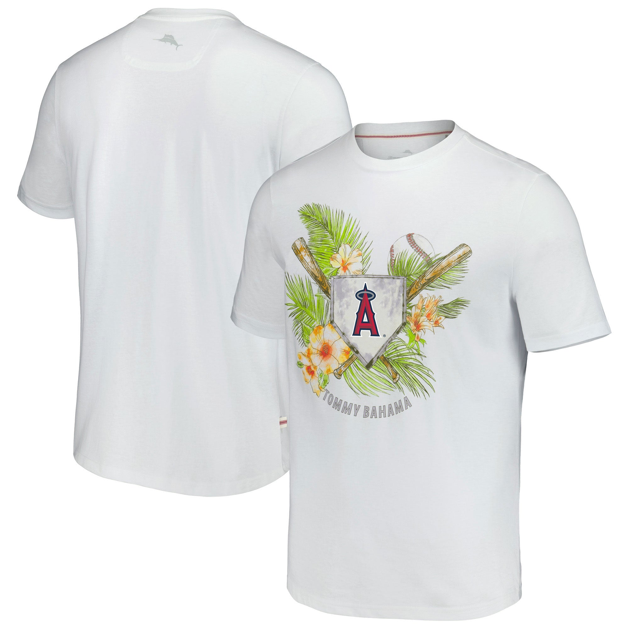 Men's Tommy Bahama White Los Angeles Angels Island League T-Shirt