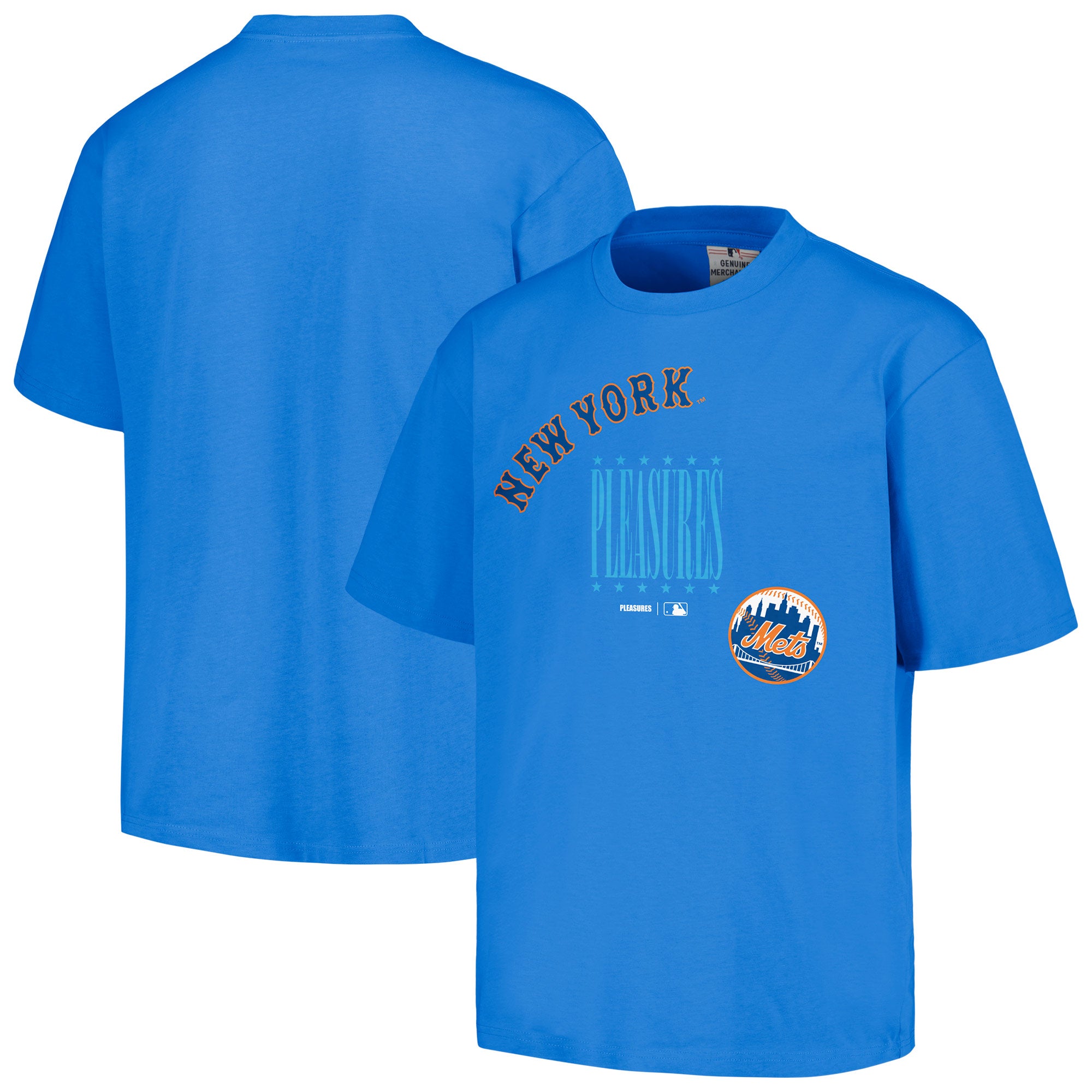 Men's PLEASURES Royal New York Mets Repurpose T-Shirt