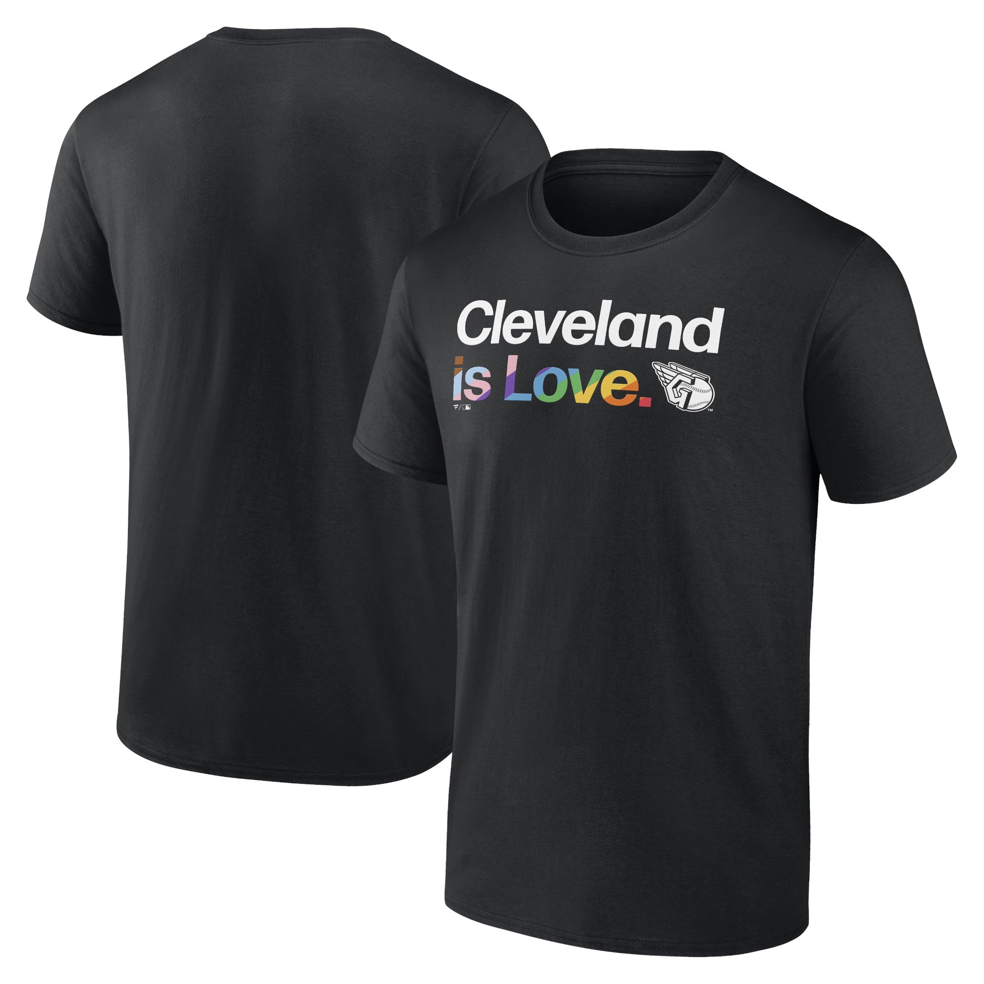 Men's Black Cleveland Guardians City Pride T-Shirt