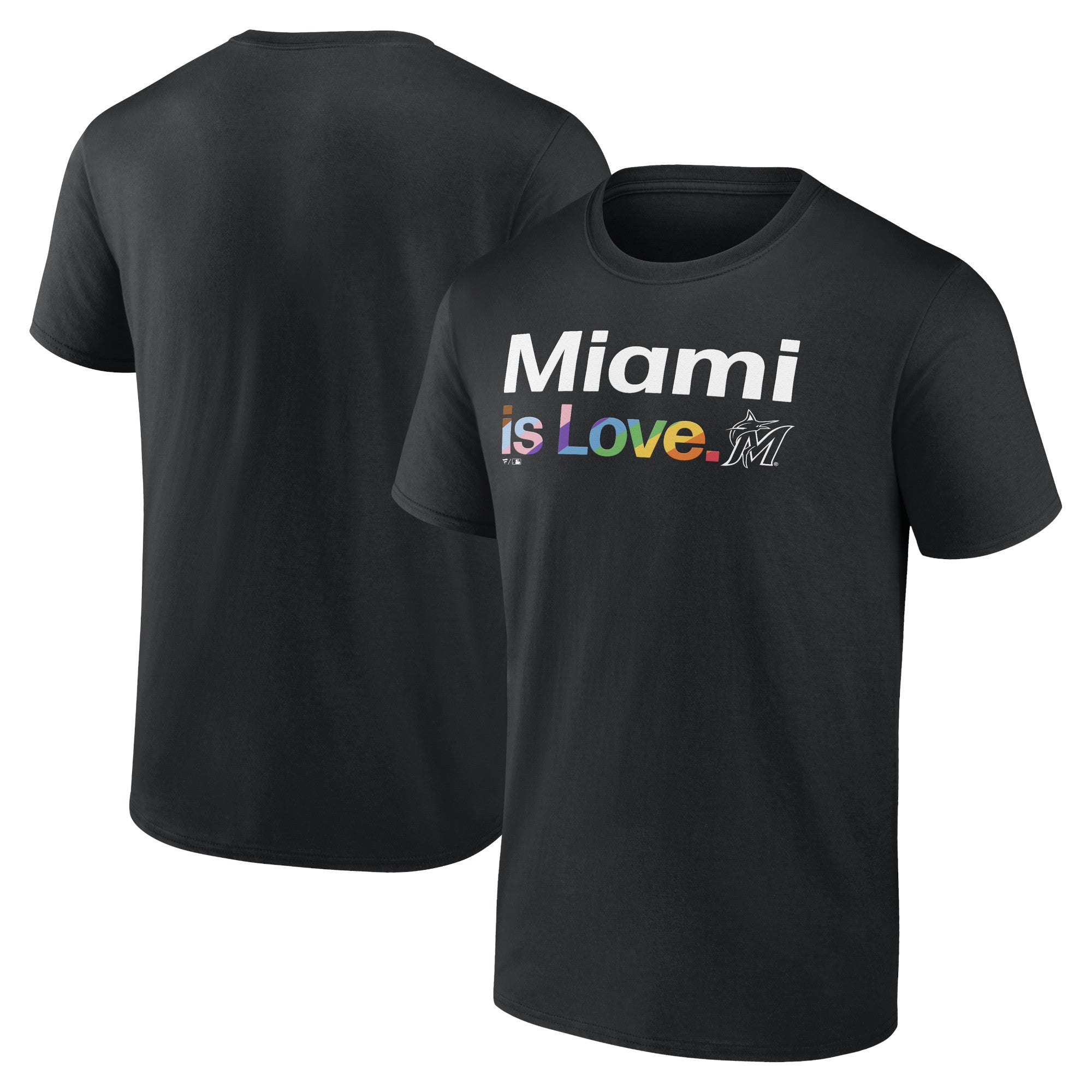 Men's Black Miami Marlins City Pride T-Shirt