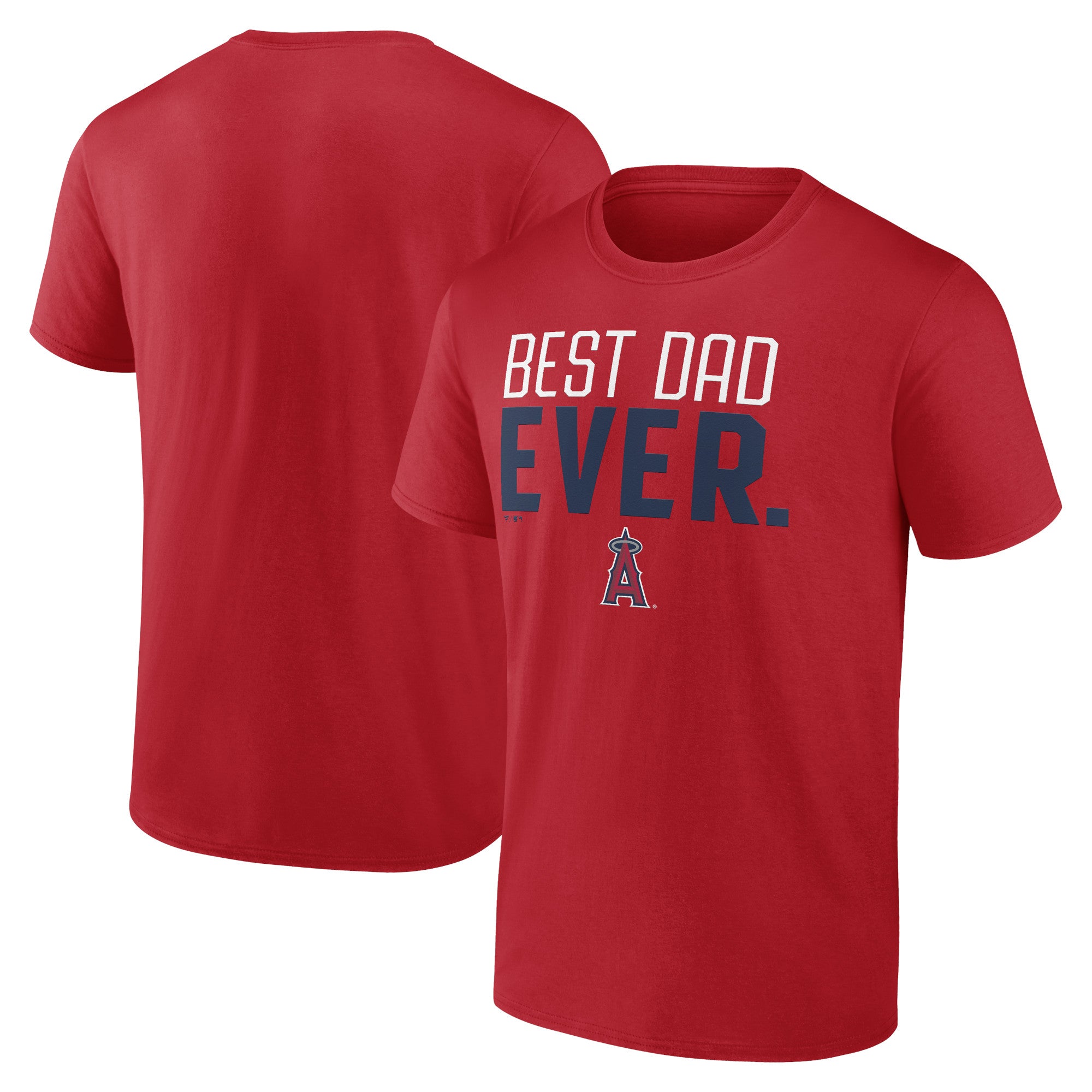 Men's Red Los Angeles Angels Best Dad Ever T-Shirt