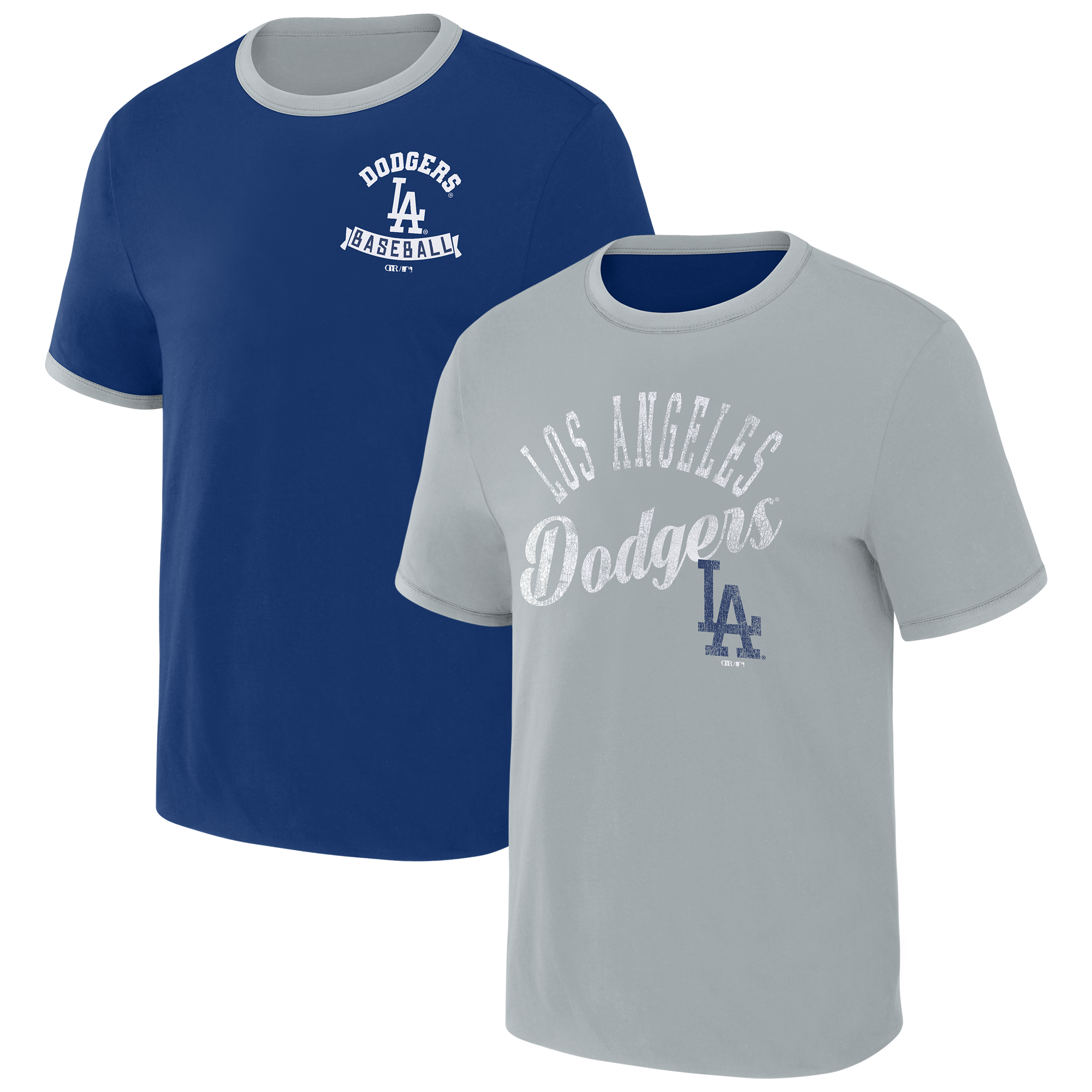 Men's Darius Rucker Collection by Fanatics Royal/Gray Los Angeles Dodgers Two-Way Ringer Reversible T-Shirt