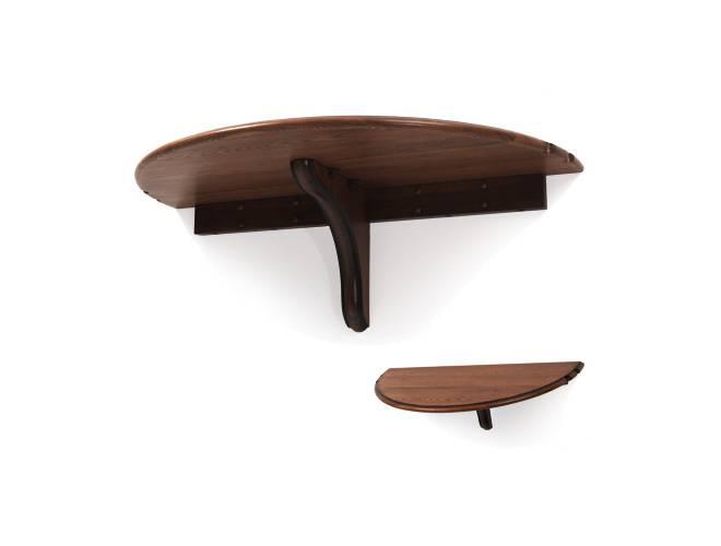 Spencer Marston Half Moon Wall-Mounted Table - Walnut